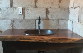 Wood commercial sink